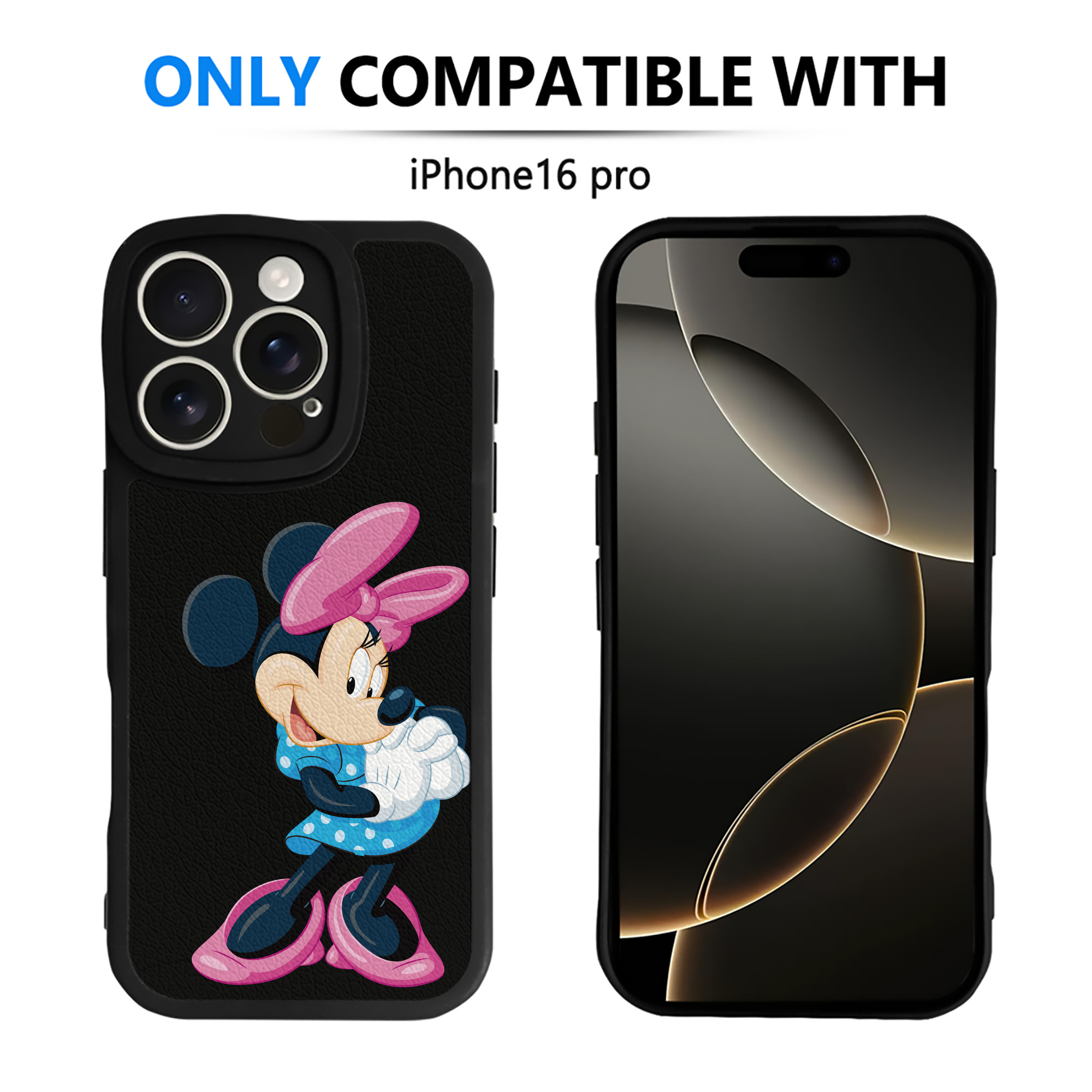 （画像用） ミッキーマウス Mickey Mouse 【iPhone 16シリーズ対応】シリコンスマホケース（レザー調） 材質：シリコン